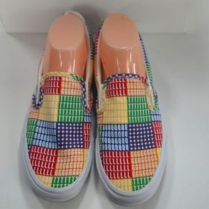 Vans Pride Sk8-Mid Skate Slip on Sneaker- LGBTQ Rainbow Print Unisex M/7.5 W/9